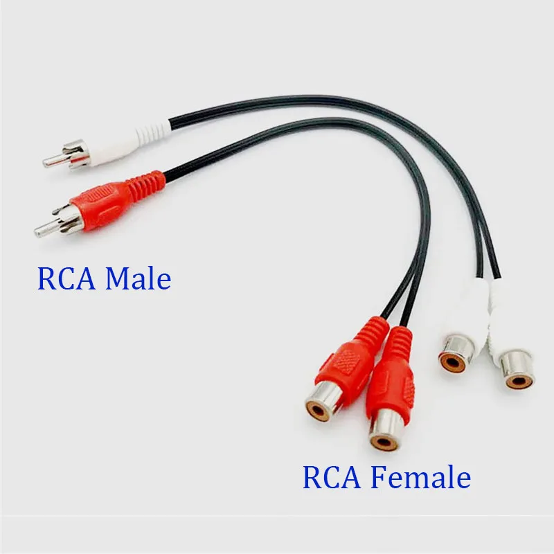 RCA Male Plug To 2-RCA Female Adapter Audio Converter Video AV A/V Cable to RCA Composite Cord for HDTV TV/PC Television Wire 
RCA Male Plug To 2-RCA Female Adapter Audio Converter Video AV A/V Cable to RCA Composite Cord for HDTV TV/PC Television Wire