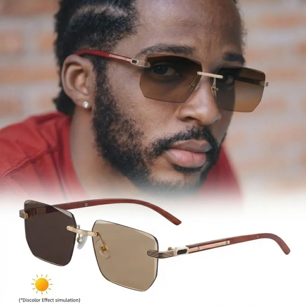 Fashion Frameless Photochromic Sunglasses for Men and Women Diamond Cut 2025
Fashion Frameless Photochromic Sunglasses for Men and Women Diamond Cut 2025