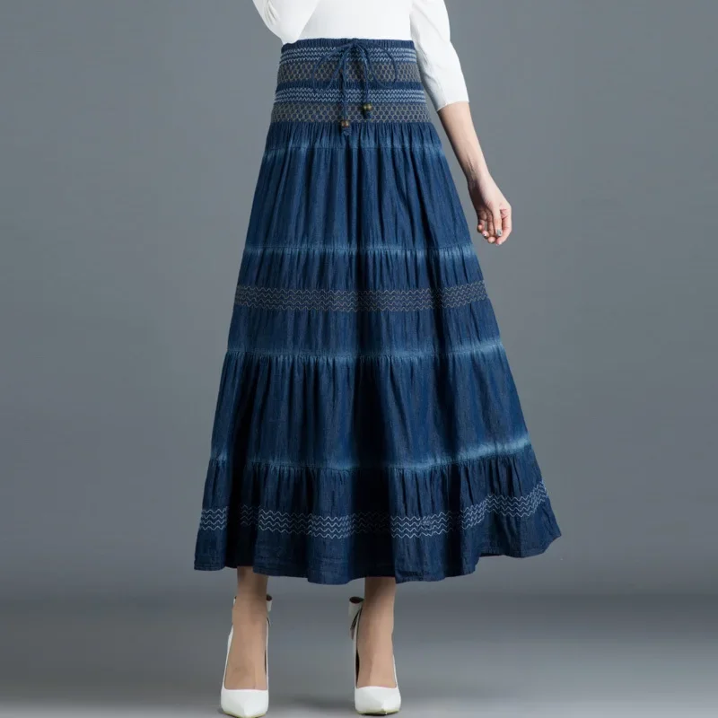 Jeans Skirts Long Women's Denim Maxi Casual Elastic High Waist Party Solid 2022 Summer Skirt Pleated Jupes Femininas Ropa Mujer
Jeans Skirts Long Women's Denim Maxi Casual Elastic High Waist Party Solid 2022 Summer Skirt Pleated Jupes Femininas Ropa Mujer