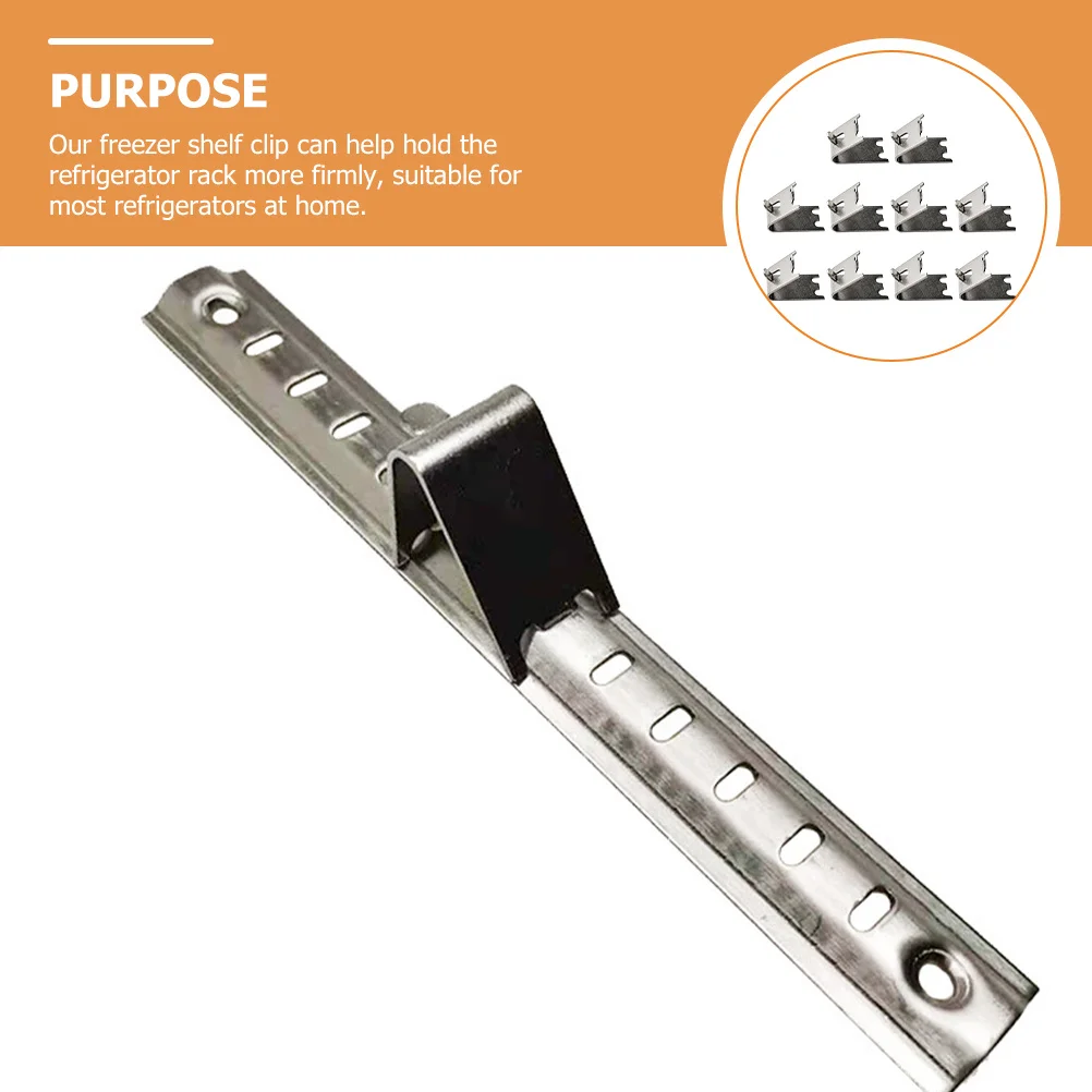 10Pcs Fridge Shelf Clips Stainless Steel Freezer Shelf Support Clip with Raised Edges for Easy Installation Dovetail Design
10Pcs Fridge Shelf Clips Stainless Steel Freezer Shelf Support Clip with Raised Edges for Easy Installation Dovetail Design