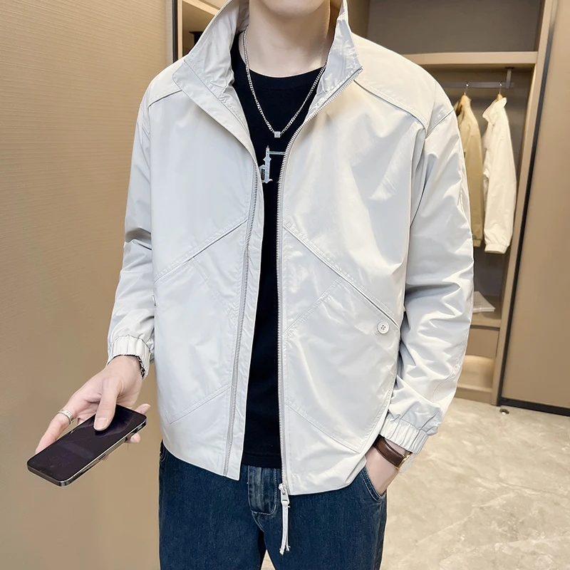 Мужская куртка Slim Fit на весну и осень, модная рабочая одежда с воротником-стойкой, топ Haome на молнии, длинный свек, хлопок, полиэстер
Мужская куртка Slim Fit на весну и осень, модная рабочая одежда с воротником-стойкой, топ Haome на молнии, длинный свек, хлопок, полиэстер