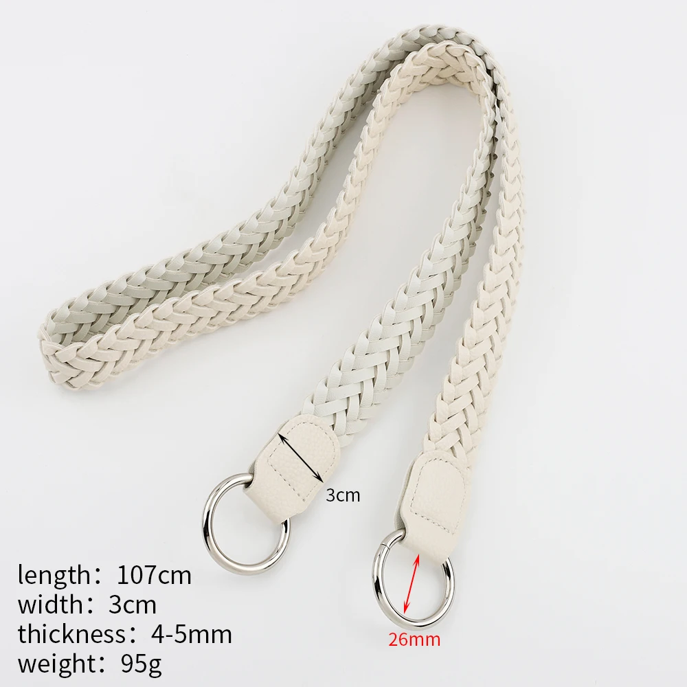 107cm Hand Woven Braided Bag Strap Replacement PU Leather Crossbody Shoulder Bags Belts for Handbag Purse Handle DIY Accessories
107cm Hand Woven Braided Bag Strap Replacement PU Leather Crossbody Shoulder Bags Belts for Handbag Purse Handle DIY Accessories