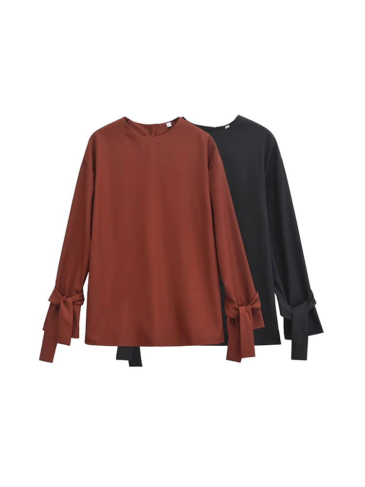 European and American style women's clothing 2024 autumn fashion all-match cuffs personalized button bow tops
European and American style women's clothing 2024 autumn fashion all-match cuffs personalized button bow tops