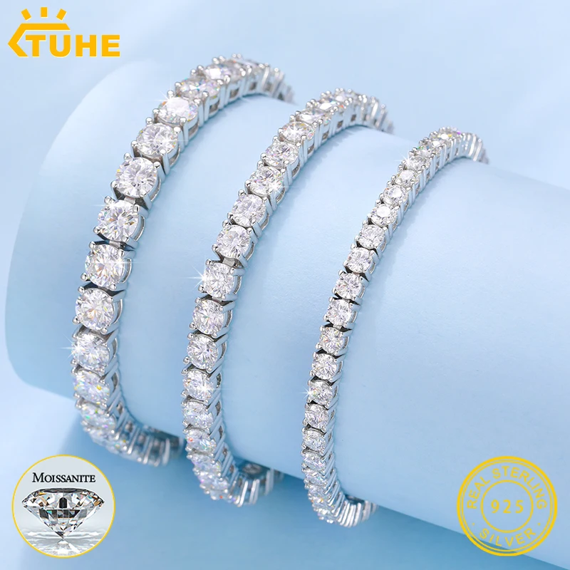 4mm 5mm Women Men Moissanite Tennis Bracelet S925 Sterling Silver Prong Setting Bling Moissanite Bracelet Men Hip Hop Jewelry
4mm 5mm Women Men Moissanite Tennis Bracelet S925 Sterling Silver Prong Setting Bling Moissanite Bracelet Men Hip Hop Jewelry