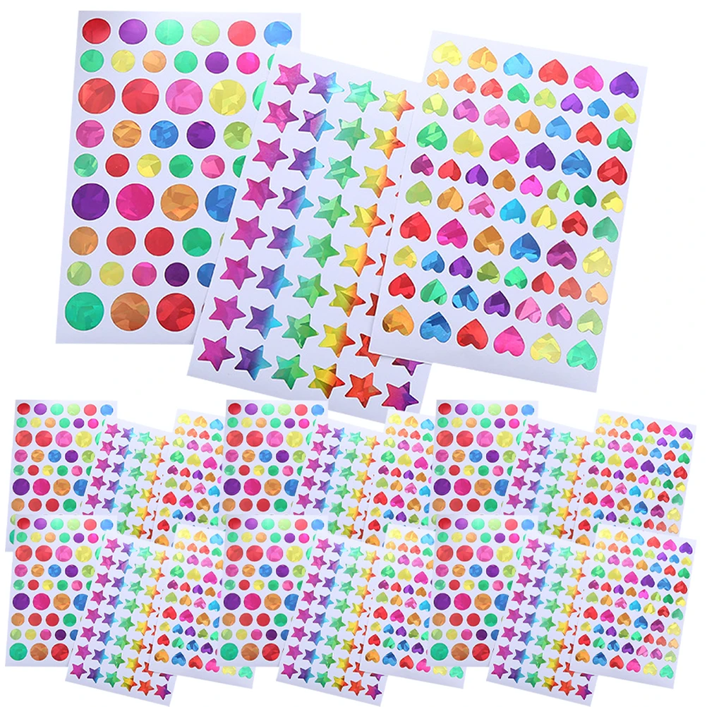 30pcs Reward Stickers Colorful DIY Star Circle Heart Tags Adhesive Labels for Teachers Parents School Office Craft
30pcs Reward Stickers Colorful DIY Star Circle Heart Tags Adhesive Labels for Teachers Parents School Office Craft