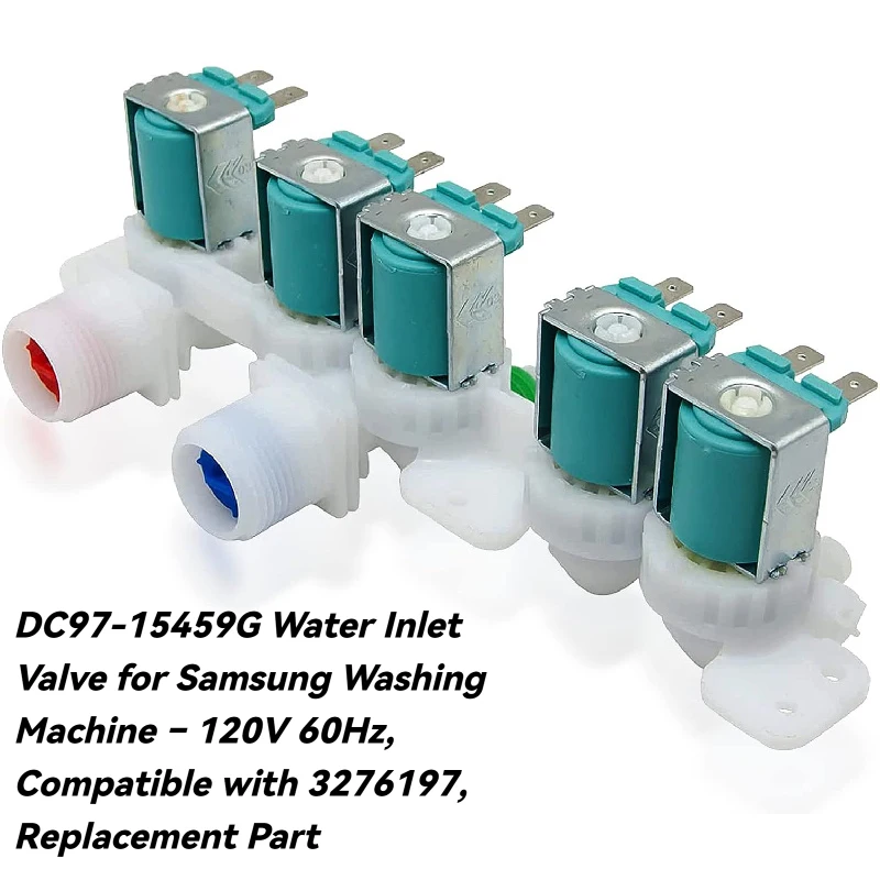 DC97-15459G Water Inlet Valve for Samsung Washing Machine – 120V 60Hz, Compatible with 3276197, Replacement Part
DC97-15459G Water Inlet Valve for Samsung Washing Machine – 120V 60Hz, Compatible with 3276197, Replacement Part