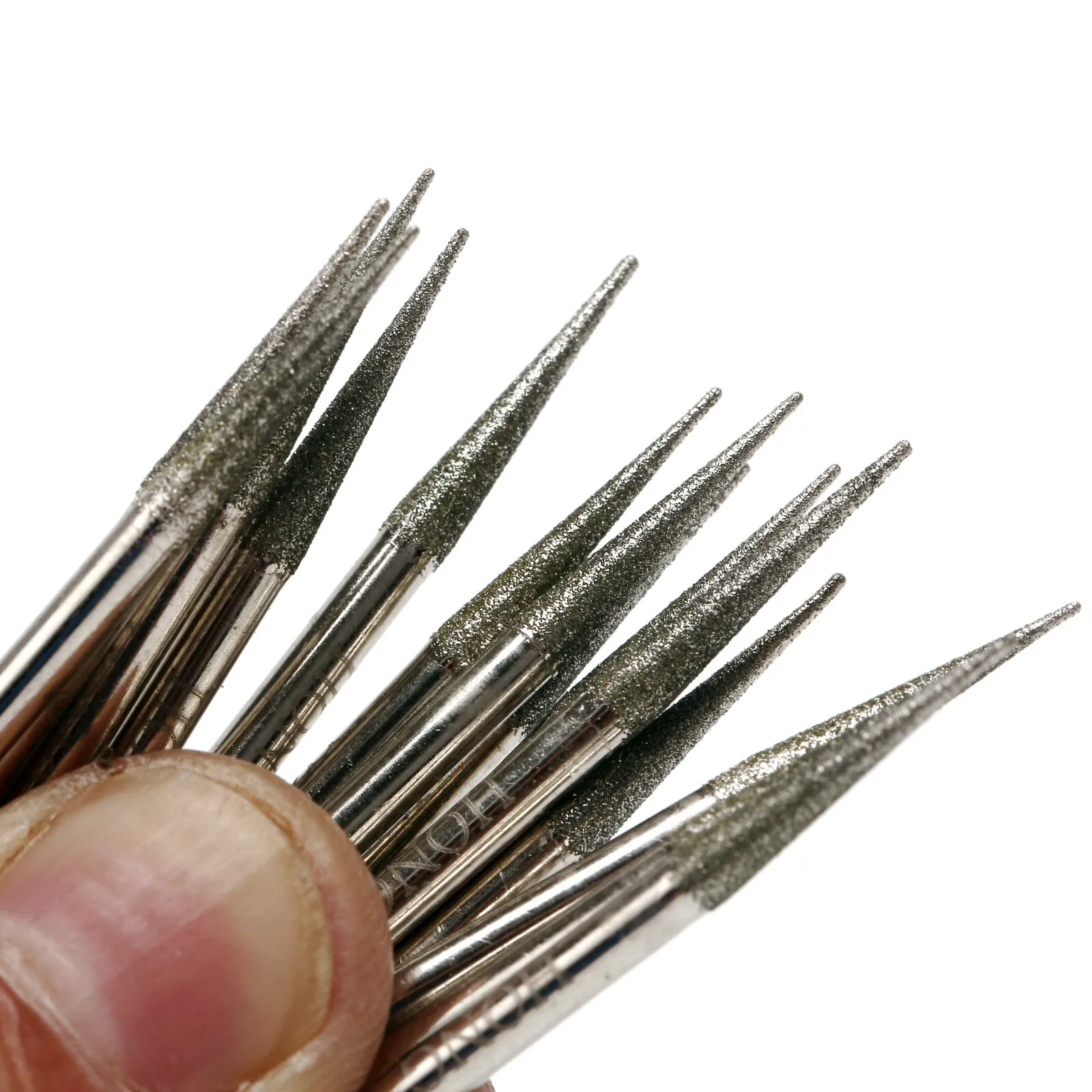 30Pcs 3.2mm Tapered Point Diamond Grinding Bit 1/8" Cone Rotary Burrs for Dremel
30Pcs 3.2mm Tapered Point Diamond Grinding Bit 1/8" Cone Rotary Burrs for Dremel