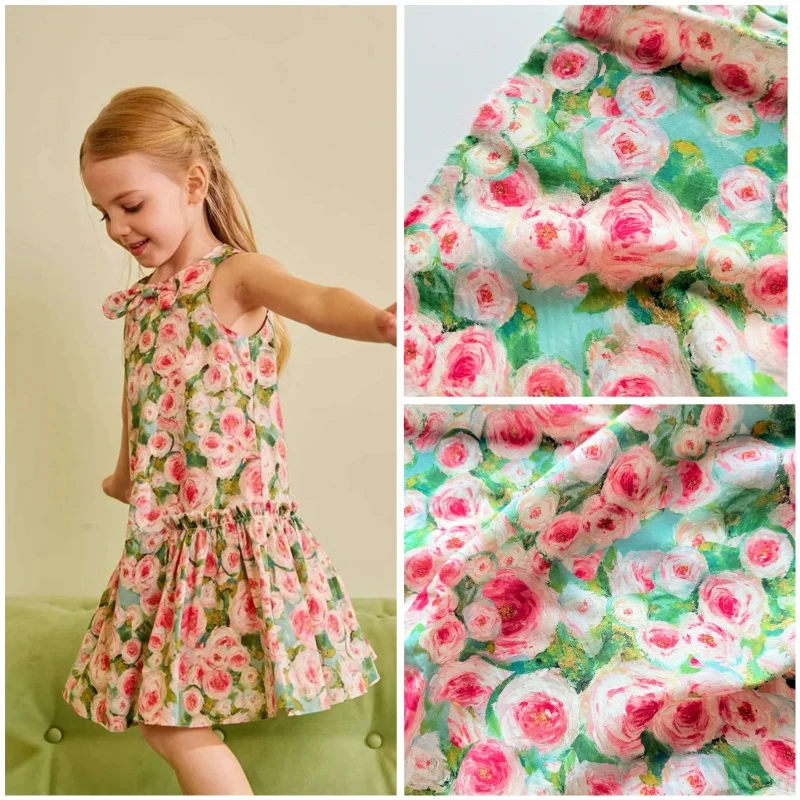 50*145cm Pastoral Rose Rose Flower Print Fabric, 100% cotton fabric handmade DIY Bag Skirt Clothing Sewing Cloth
50*145cm Pastoral Rose Rose Flower Print Fabric, 100% cotton fabric handmade DIY Bag Skirt Clothing Sewing Cloth