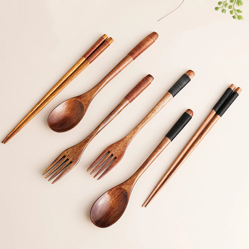 Wooden Spoon Fork Chopsticks Set Japanese Style Wood Cutlery Set Portable Outdoor Camping Picnic Tableware with Cotton Pouch
Wooden Spoon Fork Chopsticks Set Japanese Style Wood Cutlery Set Portable Outdoor Camping Picnic Tableware with Cotton Pouch