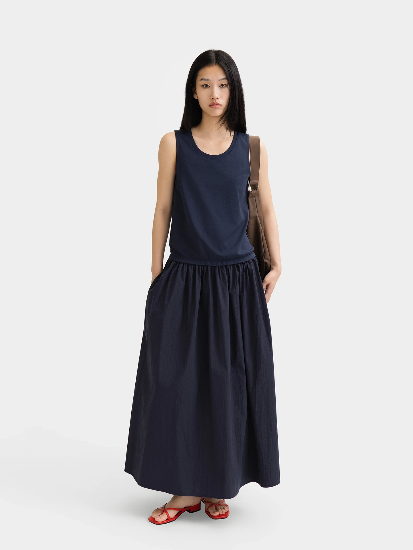 Seei Loose Style Vest Dress Fake Two-Piece Patchwork Cotton No-Sleeve U-Neck Daily Wear Breathable Regular Thickness Vest Dress
Seei Loose Style Vest Dress Fake Two-Piece Patchwork Cotton No-Sleeve U-Neck Daily Wear Breathable Regular Thickness Vest Dress