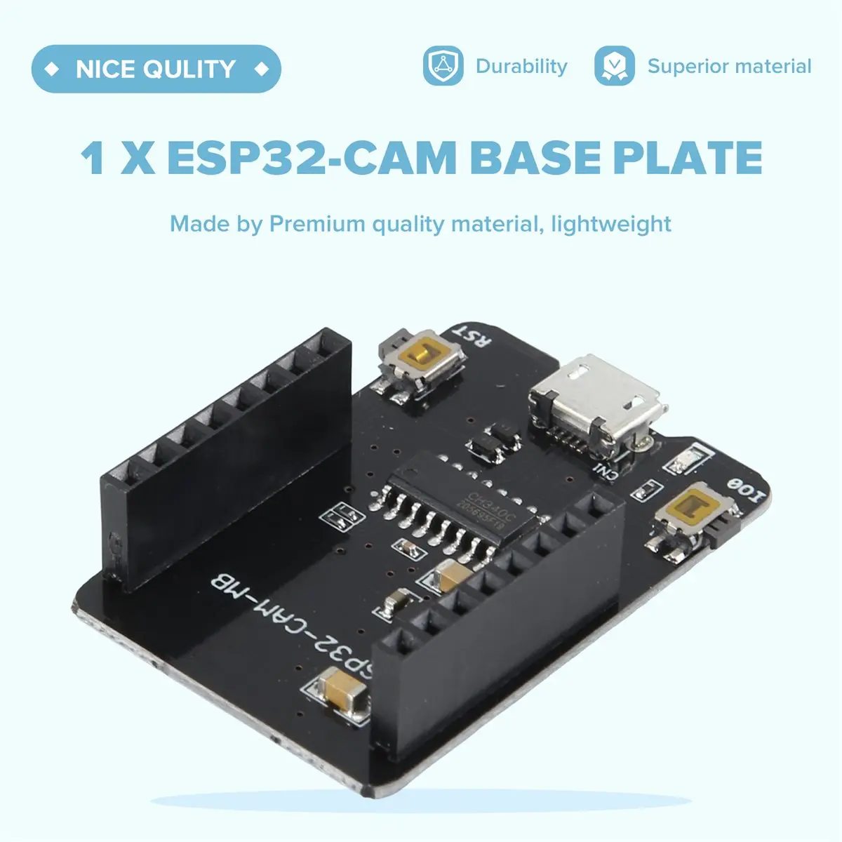 #17Y Electronics Accessories,ESP32-CAM Development Board ESP32-CAM Base Plate Ideal for IoT (Black)
#17Y Electronics Accessories,ESP32-CAM Development Board ESP32-CAM Base Plate Ideal for IoT (Black)