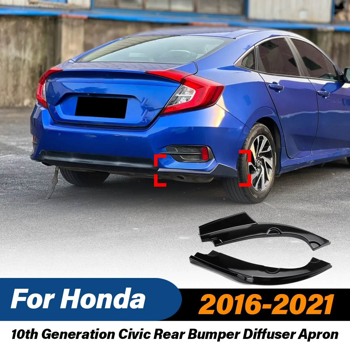For Honda Civic 2016 2017 2018 2019 2020 2021 Car Rear Bumper Lip Canards Splitter Diffuser Side Aprons Accessories
For Honda Civic 2016 2017 2018 2019 2020 2021 Car Rear Bumper Lip Canards Splitter Diffuser Side Aprons Accessories