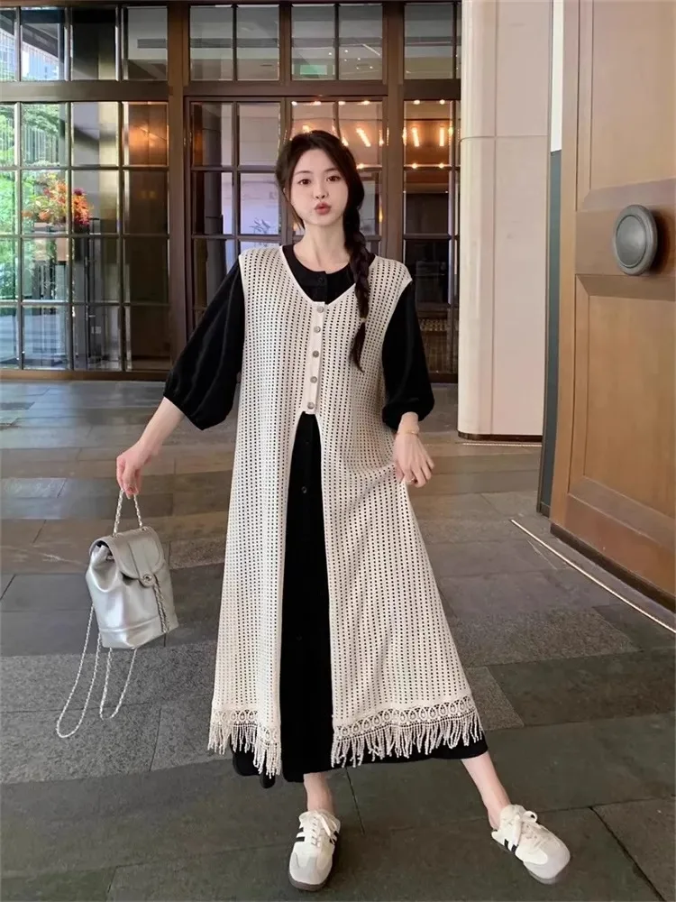 plus Size Hollow out Shirt Dress Set Women Summer Slimming Long Skirt Two Piece Set Comfortable Loose Fit Korean Style Casual...
plus Size Hollow out Shirt Dress Set Women Summer Slimming Long Skirt Two Piece Set Comfortable Loose Fit Korean Style Casual...