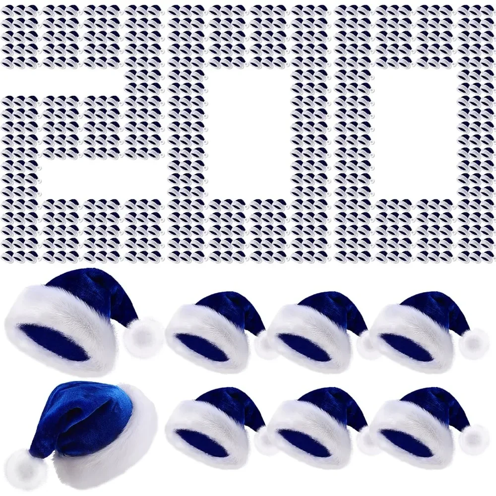 200 Pcs Bulk Santa Hats for Adults - Unisex Plush Fluffy Christmas Hats with Plush Brim
200 Pcs Bulk Santa Hats for Adults - Unisex Plush Fluffy Christmas Hats with Plush Brim