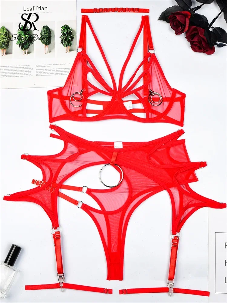SINGREINY Female Porno Hollow Out Solid Sexy Underwear Sets Metal Design Club Shapewear Women Slim Erotic Lingerie 3 Pieces Sets
SINGREINY Female Porno Hollow Out Solid Sexy Underwear Sets Metal Design Club Shapewear Women Slim Erotic Lingerie 3 Pieces Sets