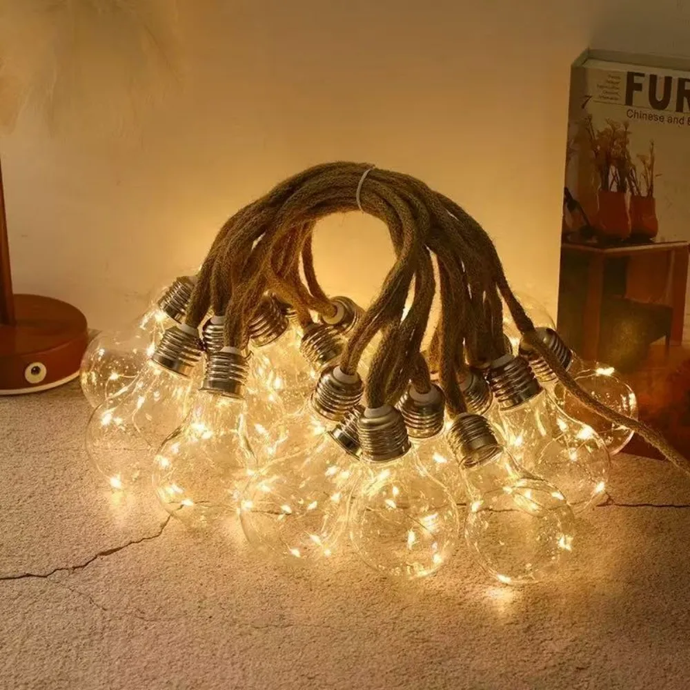 5M10LED Vintage Hemp Rope Edison Bulb String Lights, Waterproof Retro Decorative Lights for Bedroom Patio Wedding Party Outdoor
5M10LED Vintage Hemp Rope Edison Bulb String Lights, Waterproof Retro Decorative Lights for Bedroom Patio Wedding Party Outdoor