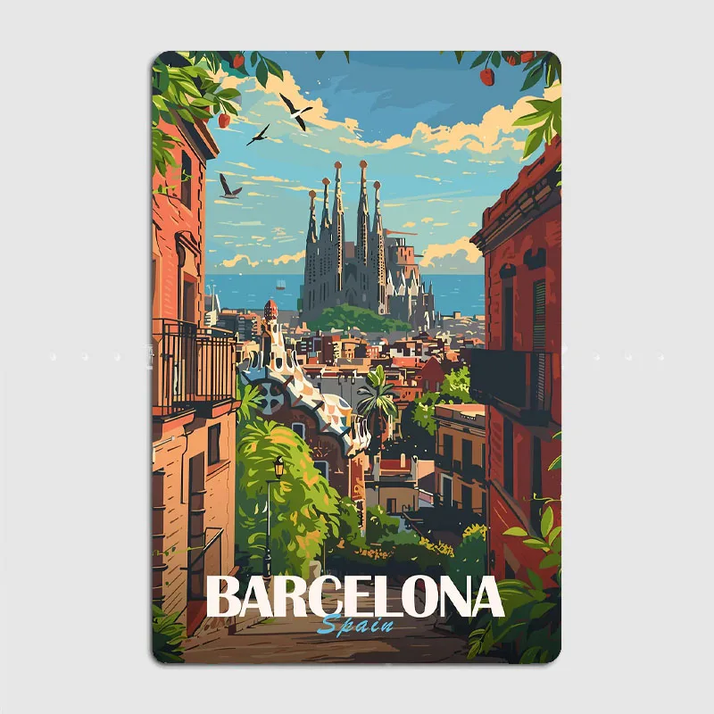 Travel Barcelona Scenic Spot Retro Posters Metal Poster Pub Sign Garage Club Bar Indoor Wall Room Decoration Home Decor
Travel Barcelona Scenic Spot Retro Posters Metal Poster Pub Sign Garage Club Bar Indoor Wall Room Decoration Home Decor