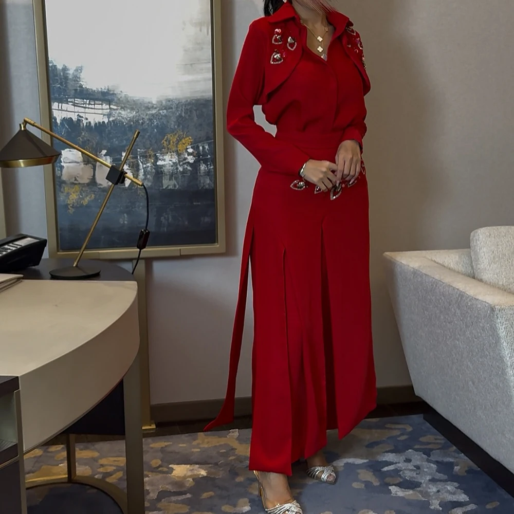 Customized A-line Evening Dresses Ankle-length V-neck Full Sleeve Prom Gown Fashion Sequined Flowers Simple Draped Party Gown
Customized A-line Evening Dresses Ankle-length V-neck Full Sleeve Prom Gown Fashion Sequined Flowers Simple Draped Party Gown