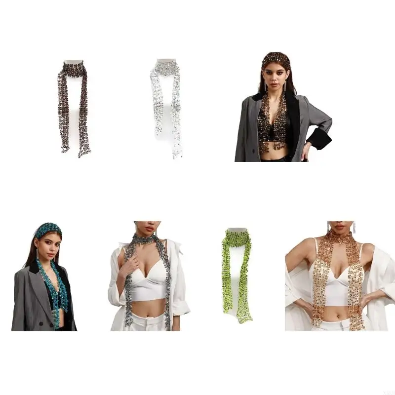 N5KB Woman Thin Sequins Collar Wedding Church Neck Scarf Lightweight Scarf with Sequins for Banquets Decorative Collar
N5KB Woman Thin Sequins Collar Wedding Church Neck Scarf Lightweight Scarf with Sequins for Banquets Decorative Collar