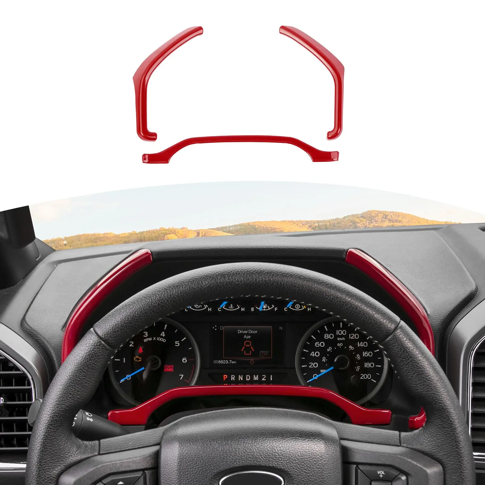 Red Steering Wheel Trim Cover For Ford F150 2015-2020 Instrument Cluster Decorative Accent Set 3 Pieces
Red Steering Wheel Trim Cover For Ford F150 2015-2020 Instrument Cluster Decorative Accent Set 3 Pieces