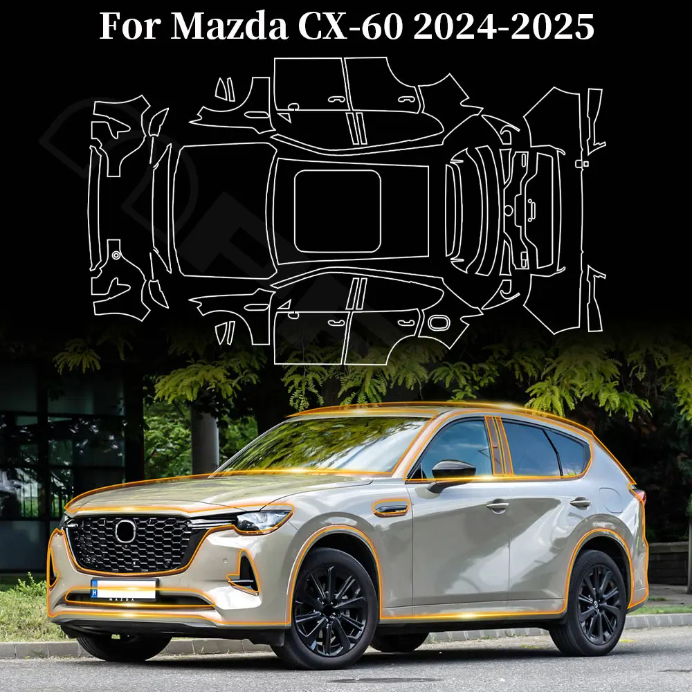 For Mazda CX60 CX-60 2024-UP Pre-cut Paint Protection Film Clear TPU PPF Anti Scratch Accessories 8.5thick Transparent Sticker
For Mazda CX60 CX-60 2024-UP Pre-cut Paint Protection Film Clear TPU PPF Anti Scratch Accessories 8.5thick Transparent Sticker