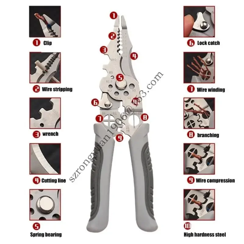 Wire Stripper Wire Splicer Cable Stripper Multipurpose Wire Stripping Tool Electrical Wire Pliers Wire Stripper
Wire Stripper Wire Splicer Cable Stripper Multipurpose Wire Stripping Tool Electrical Wire Pliers Wire Stripper