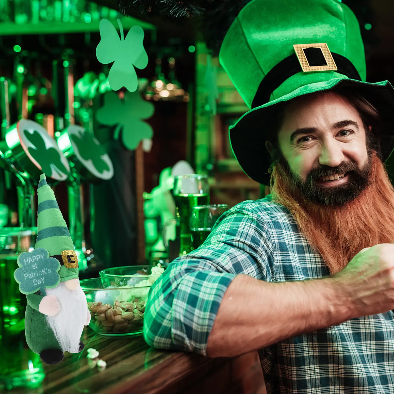 Decorations St. Patrick's Day Adornment Festival Scene Ornament Adorable Decorative Style Gnome Green Home Unique Lovely
Decorations St. Patrick's Day Adornment Festival Scene Ornament Adorable Decorative Style Gnome Green Home Unique Lovely