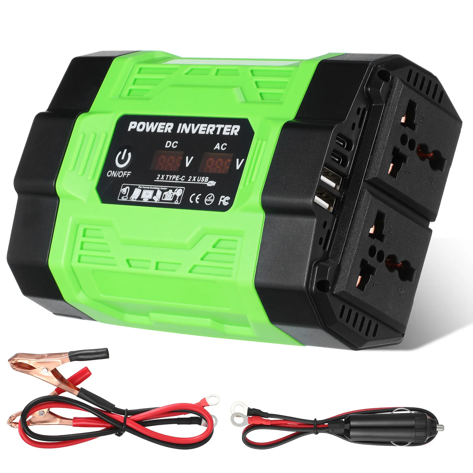 Автомобильный инвертор с двумя розетками, портами USB Type-C, ЖК-дисплеем, адаптер питания для кемпинга, автопутешествий, грузовиков, автодомов, 300 Вт, DC-DC
Автомобильный инвертор с двумя розетками, портами USB Type-C, ЖК-дисплеем, адаптер питания для кемпинга, автопутешествий, грузовиков, автодомов, 300 Вт, DC-DC