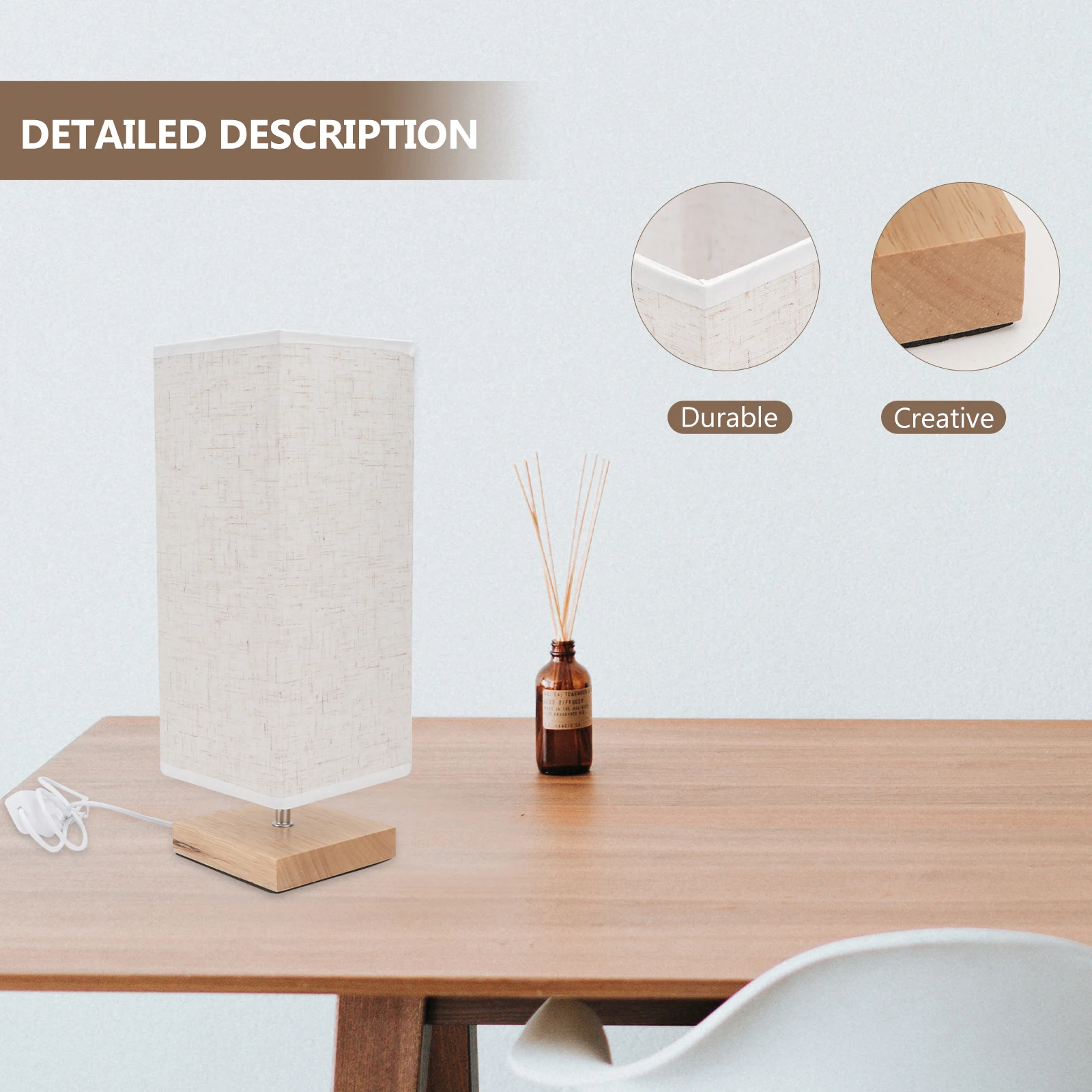 Solid Wood Cloth Cover Night USB Switch Warm Light Bedroom Bedside Lamp Nordic Romantic Atmosphere Table Light Decorative Small
Solid Wood Cloth Cover Night USB Switch Warm Light Bedroom Bedside Lamp Nordic Romantic Atmosphere Table Light Decorative Small