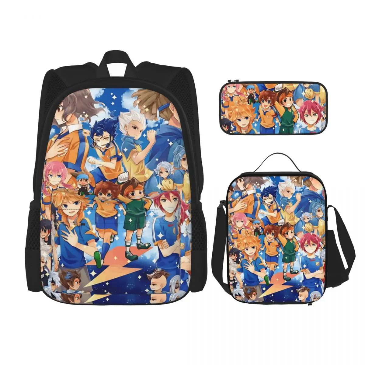 3pecs/set Inazuma Eleven Backpack for Student Manga Laptop Computer Shoulder Bag Lunch bag Pencil Case
3pecs/set Inazuma Eleven Backpack for Student Manga Laptop Computer Shoulder Bag Lunch bag Pencil Case