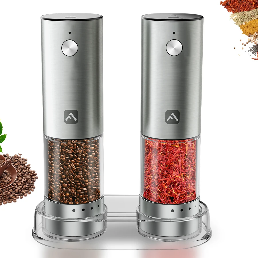 NEW Milepoint Electric Salt and Pepper Grinder Set Seasonings Spice Mill LED Light 5-Mode Rechargeable 2pcs Kitchen Cooking Tool 
NEW Milepoint Electric Salt and Pepper Grinder Set Seasonings Spice Mill LED Light 5-Mode Rechargeable 2pcs Kitchen Cooking Tool