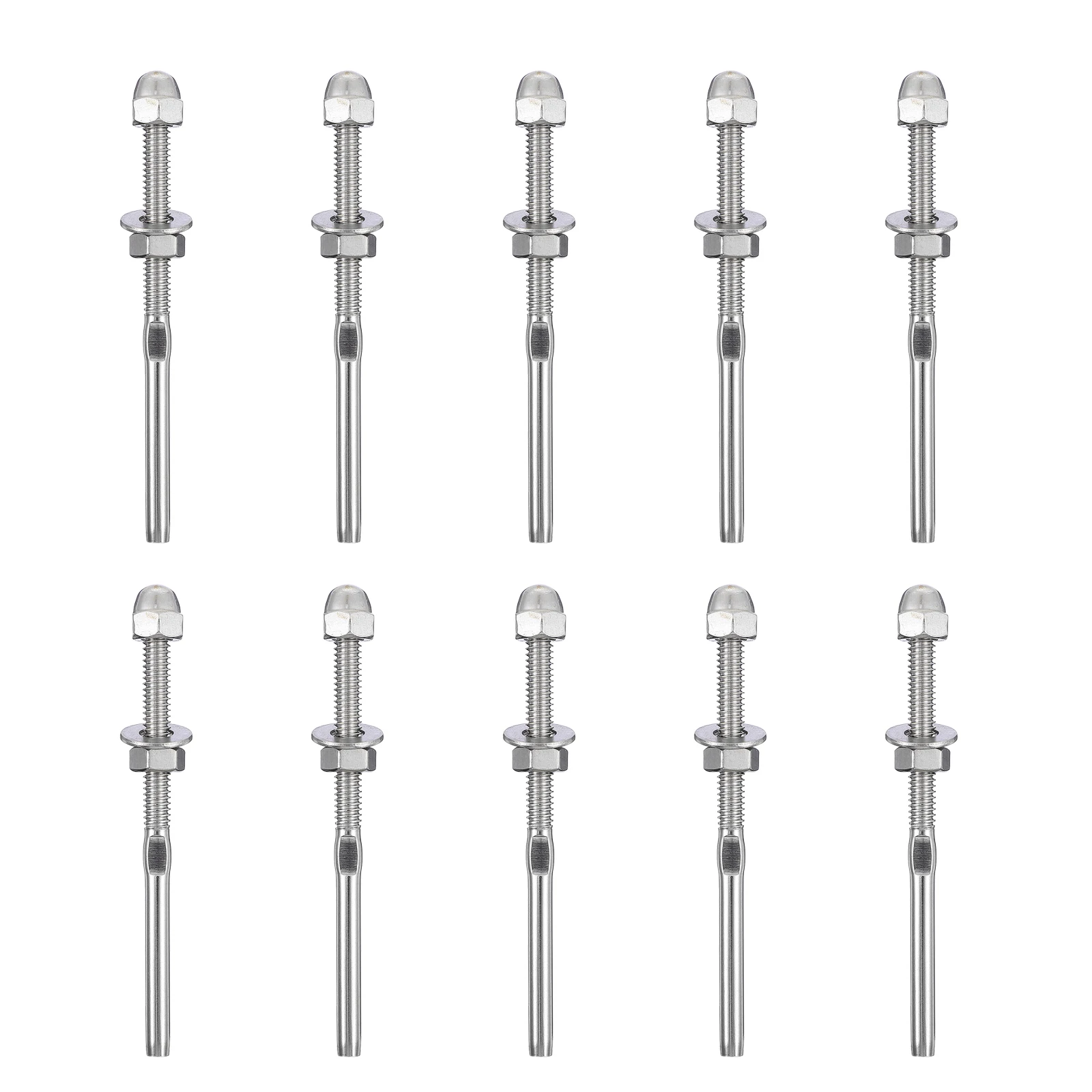 10 Pcs Tensioner Cable Fitting Stainless Steel Durable Anti Rust Indoor Outdoor Simple Installation Long Stair
10 Pcs Tensioner Cable Fitting Stainless Steel Durable Anti Rust Indoor Outdoor Simple Installation Long Stair