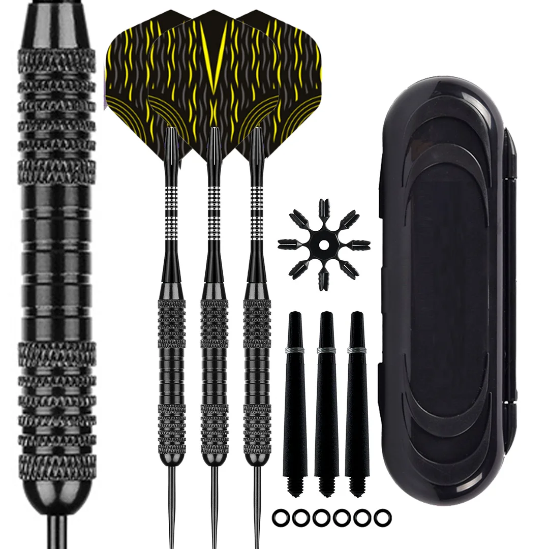3pcs Darts Metal Tip Set 23g Steel Tip Darts for Dartboard with Premium Aluminum Shafts Extra 6 Rubber O-rings 3 Nylon Shafts 
3pcs Darts Metal Tip Set 23g Steel Tip Darts for Dartboard with Premium Aluminum Shafts Extra 6 Rubber O-rings 3 Nylon Shafts