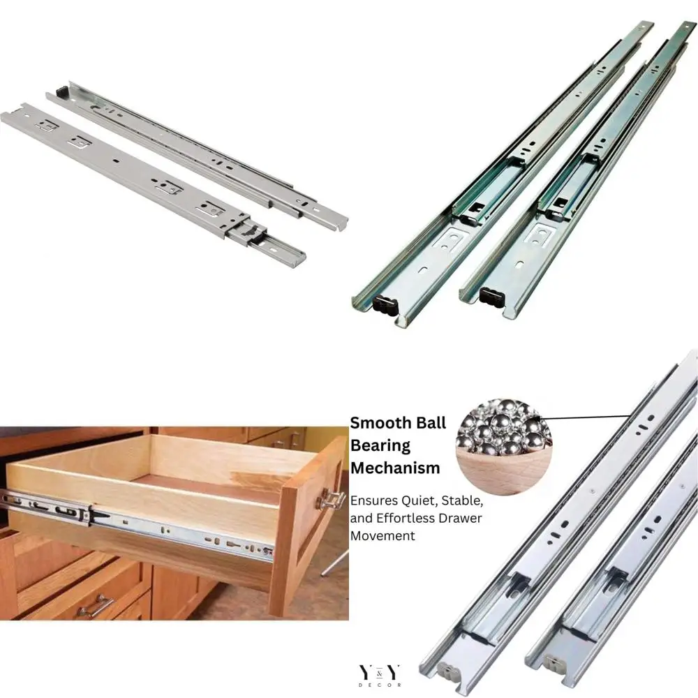 20-inch Ball Bearing Drawer Slides, Full Extension, 10 Pairs, 100 lbs Capacity, Zinc Finish, Heavy Duty
20-inch Ball Bearing Drawer Slides, Full Extension, 10 Pairs, 100 lbs Capacity, Zinc Finish, Heavy Duty