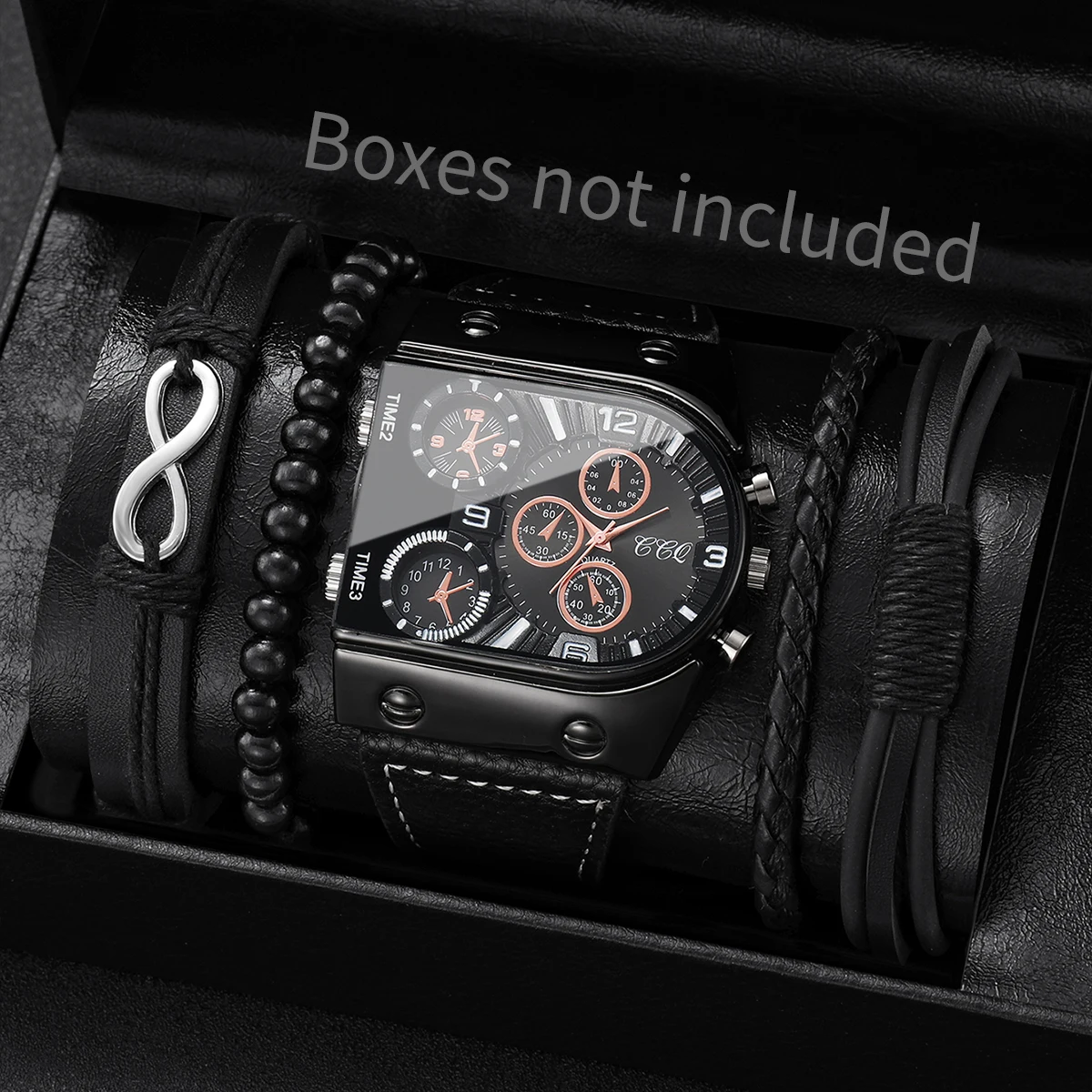 4/5PCS Fashion Large Dial Men Watches Casual Leather Band Analog Quartz Wristwatch Men's Bracelet Set Reloj Hombre(Without Box)
4/5PCS Fashion Large Dial Men Watches Casual Leather Band Analog Quartz Wristwatch Men's Bracelet Set Reloj Hombre(Without Box)