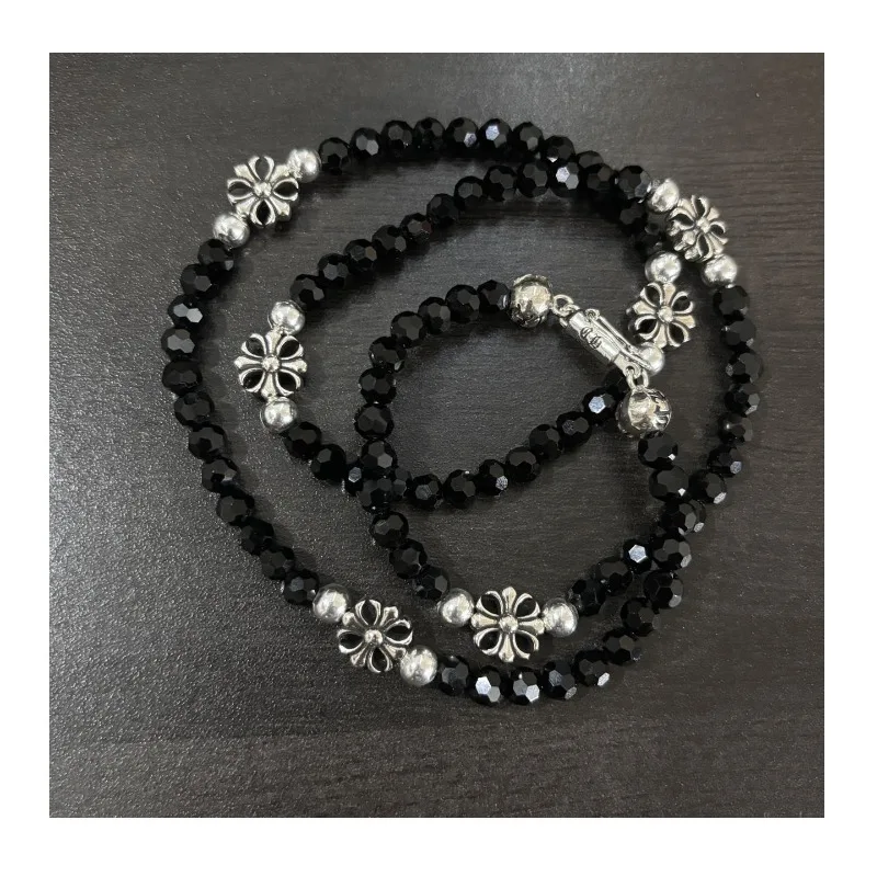 Trendy Fashionable and Novel Versatile Hipster Cut Obsidian Cross Flower Accessories Beads Couple Necklace
Trendy Fashionable and Novel Versatile Hipster Cut Obsidian Cross Flower Accessories Beads Couple Necklace