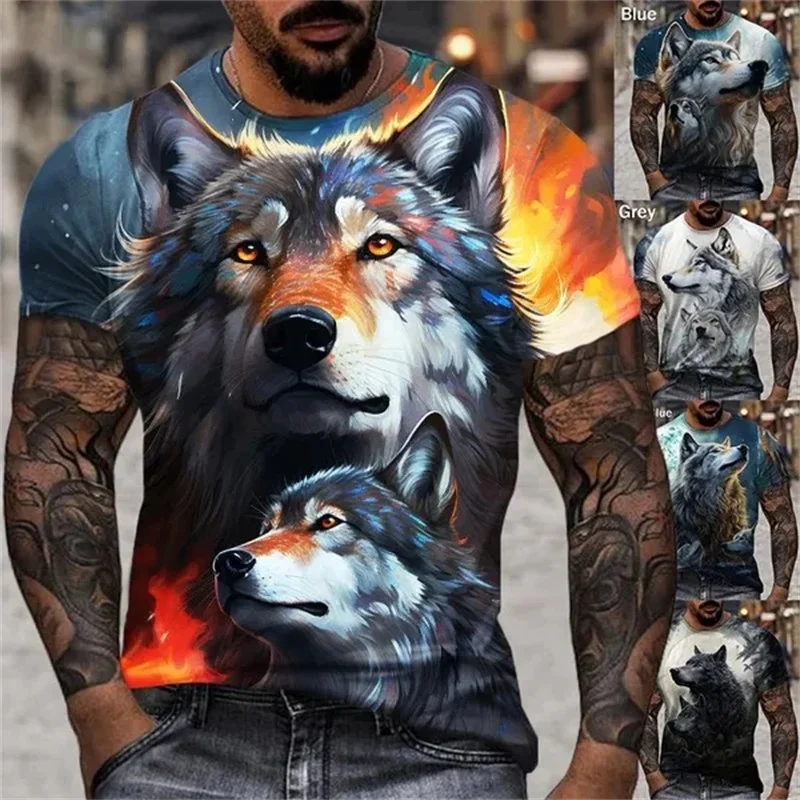 New Wolf 3d Printed T-shirts Men's Fashion Casual Round Neck Trendy Short-sleeved Super Cool T Shirts Male Women Kids Clothing
New Wolf 3d Printed T-shirts Men's Fashion Casual Round Neck Trendy Short-sleeved Super Cool T Shirts Male Women Kids Clothing