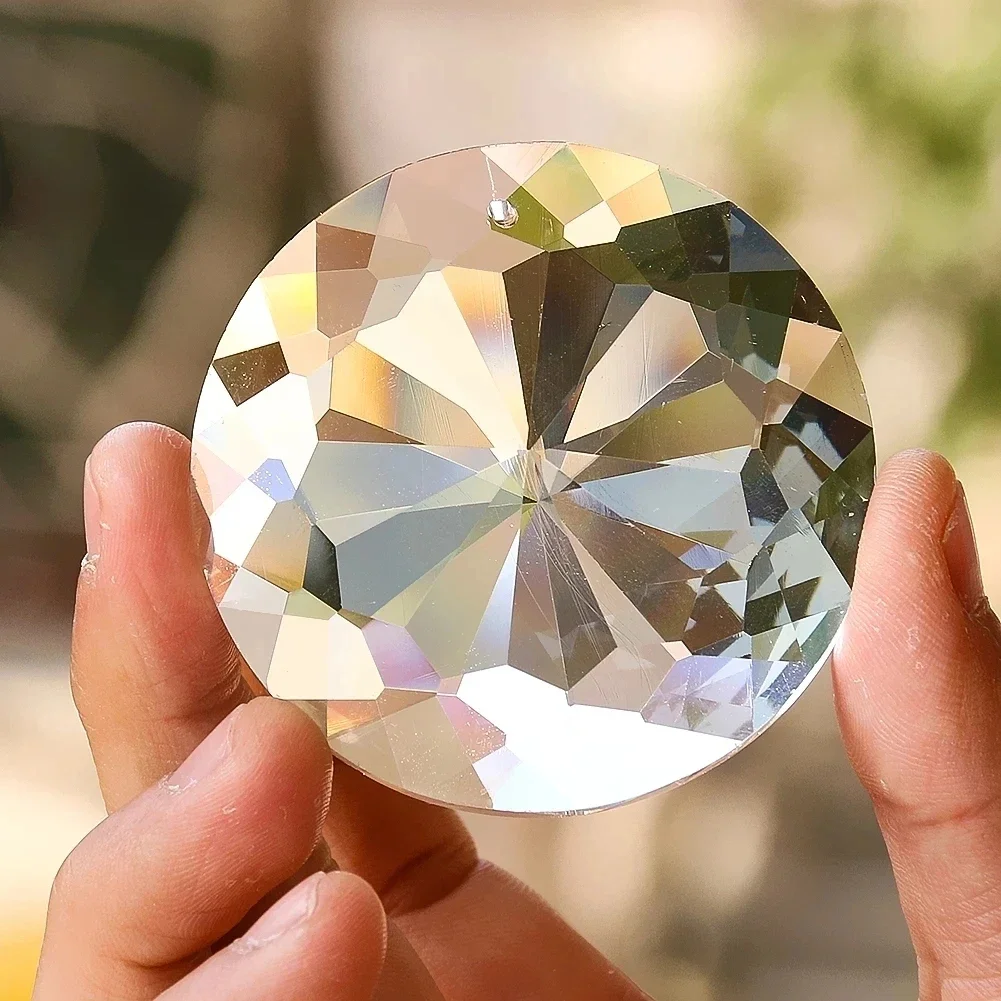 60MM Round Mandala Crystal Pendant Prisms Precision Faceted Glass Chandelier Crystal Hanging Suncatcher DIY Crafts Home Decor
60MM Round Mandala Crystal Pendant Prisms Precision Faceted Glass Chandelier Crystal Hanging Suncatcher DIY Crafts Home Decor
