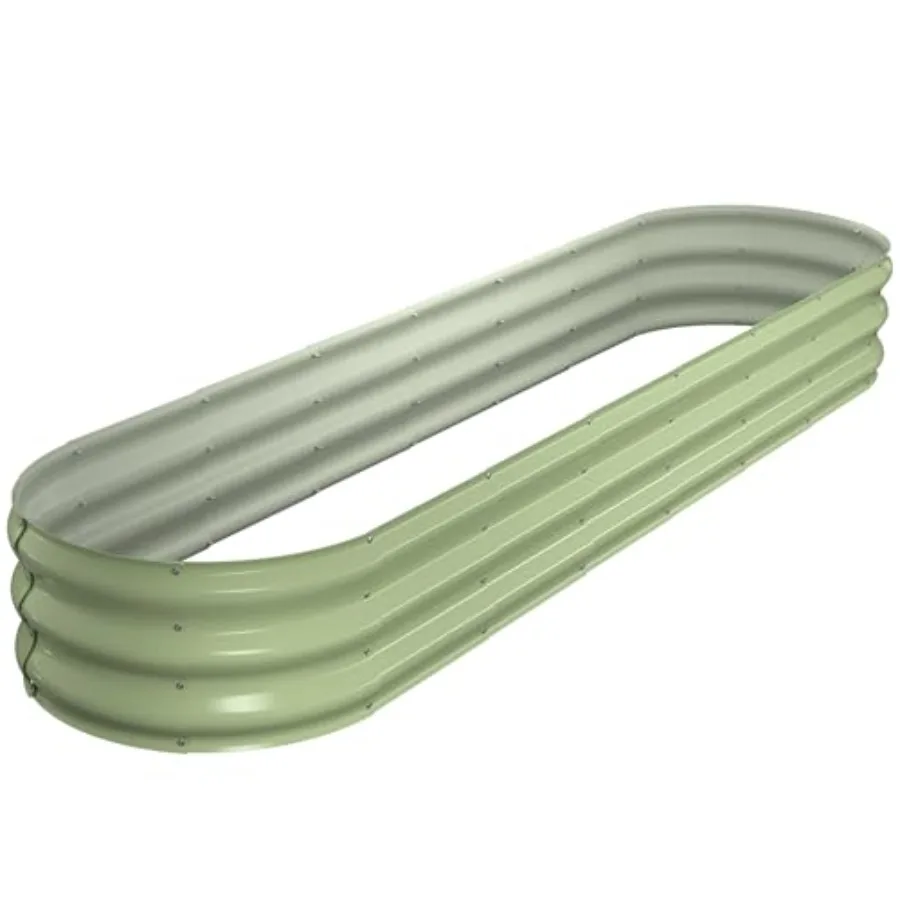 Raised Garden Bed Kit 8x2x1 ft Galvanized Planter Box Outdoor Oval Large Metal Raised Beds for Gardening Vegetables Flower Herb
Raised Garden Bed Kit 8x2x1 ft Galvanized Planter Box Outdoor Oval Large Metal Raised Beds for Gardening Vegetables Flower Herb