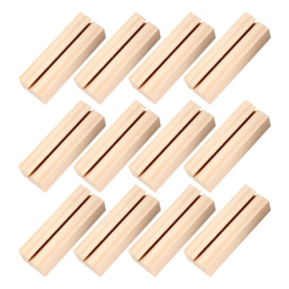 12pcs Wooden Card Holder Rectangular Photo Stand Flat Base Business Clip Memo Note Number Picture Table Decor
12pcs Wooden Card Holder Rectangular Photo Stand Flat Base Business Clip Memo Note Number Picture Table Decor