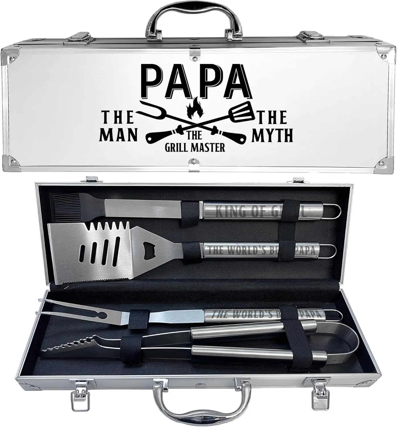 Heavy Duty Grilling Accessories Kit for Backyard BBQ, Thick Stainless Steel Grill Utensils with Non-Slip Handle Tool, Gift for Man on Birthday
Heavy Duty Grilling Accessories Kit for Backyard BBQ, Thick Stainless Steel Grill Utensils with Non-Slip Handle Tool, Gift for Man on Birthday