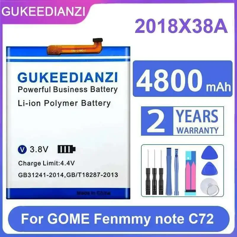 Mobile Phone Battery 4800Mah For Gome Fenmmy Note C72 2018X38A Lightweight Good Low-Temperature Performance
Mobile Phone Battery 4800Mah For Gome Fenmmy Note C72 2018X38A Lightweight Good Low-Temperature Performance