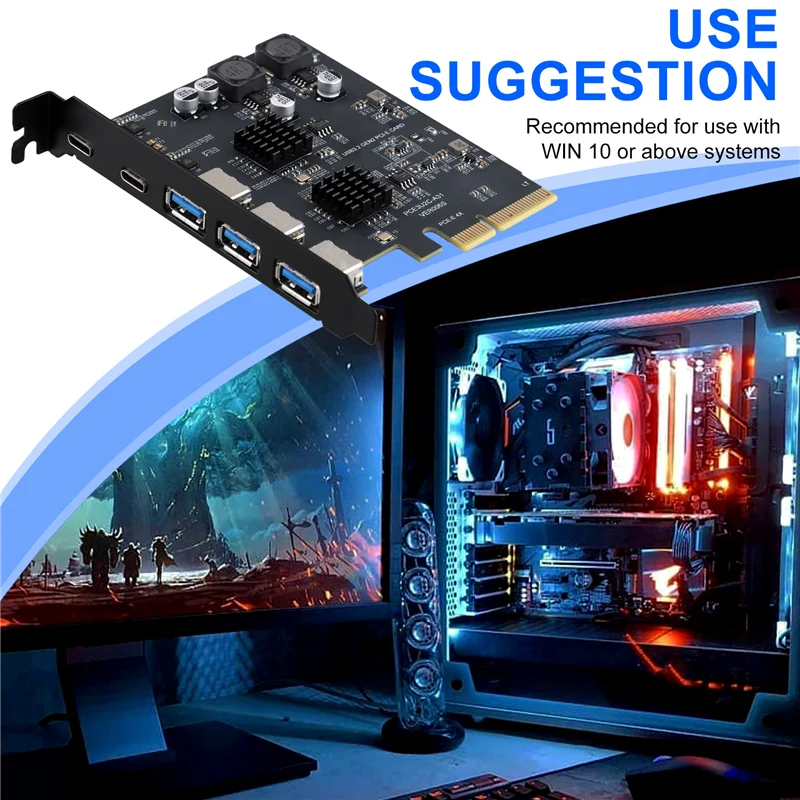 OFSS-USB3.2 Expansion Card GEN2 10Gbps PCI-E 4X Adapter Card Portable TYPE-C Type-A Dual Chip Board
OFSS-USB3.2 Expansion Card GEN2 10Gbps PCI-E 4X Adapter Card Portable TYPE-C Type-A Dual Chip Board