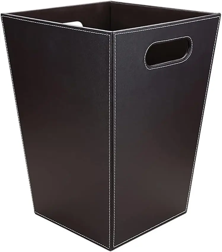 Pu Leather Trash Can with Handles for Bathroom Kitchen Office, 13.6 Inch Wastebasket Square Brown
Pu Leather Trash Can with Handles for Bathroom Kitchen Office, 13.6 Inch Wastebasket Square Brown
