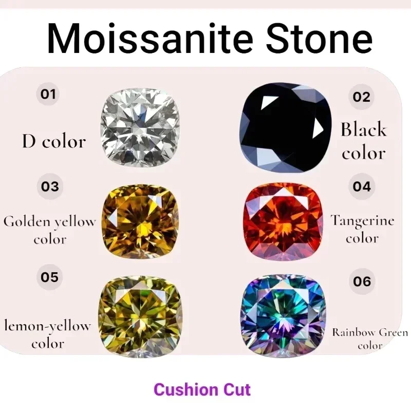 Moissanite Stone Cushion Cut Combination Chain Charms Beads with GRA Certificate for Advanced Jewelry Making Materials
Moissanite Stone Cushion Cut Combination Chain Charms Beads with GRA Certificate for Advanced Jewelry Making Materials