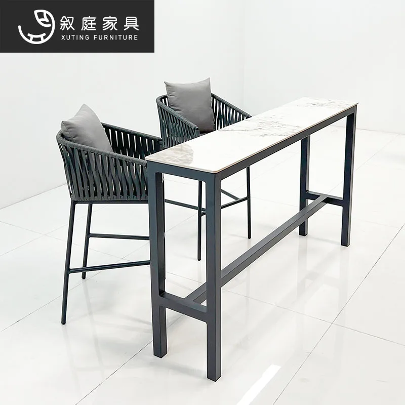 Nordic rattan back bar chair aluminum alloy outdoor high foot creative rattan art bar table and chairs modern simple bar stool
Nordic rattan back bar chair aluminum alloy outdoor high foot creative rattan art bar table and chairs modern simple bar stool