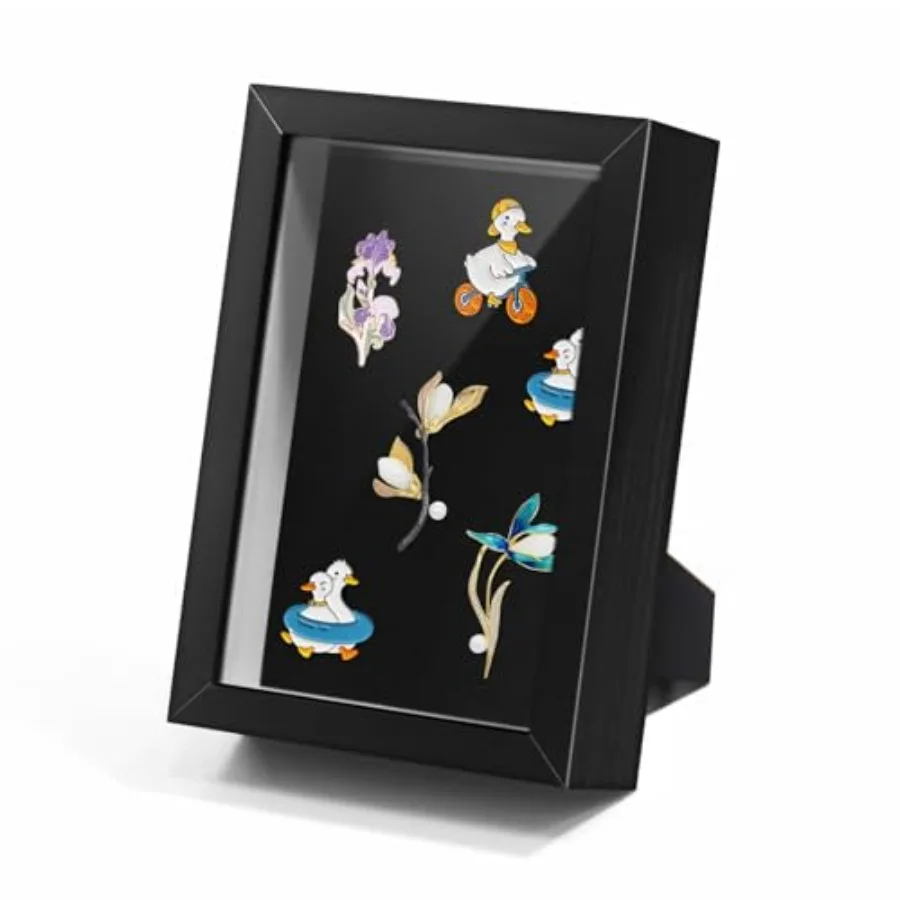 Lapel Pin Display Case, 4x6 Shadow Box Frame for Walls and Desktops, Shadow Box for Pins, Enamel Pin Display Frame 4X6 1 Pack
Lapel Pin Display Case, 4x6 Shadow Box Frame for Walls and Desktops, Shadow Box for Pins, Enamel Pin Display Frame 4X6 1 Pack