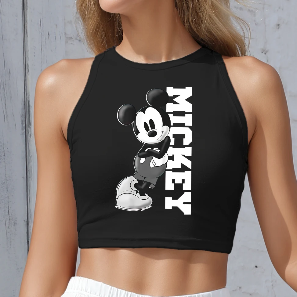 Fashion Mickey Mouse Disney T-shirt Sexy Women's Clothing Summer Sleeveless Tank Tops Casual Kawaii Mickey Crop Top
Fashion Mickey Mouse Disney T-shirt Sexy Women's Clothing Summer Sleeveless Tank Tops Casual Kawaii Mickey Crop Top