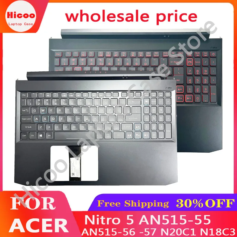 Оригинальная игровая RGB клавиатура с подсветкой для ноутбука Acer Nitro 5 AN515-55 AN515-56 N20C1 N18C3, верхняя крышка для рук
Оригинальная игровая RGB клавиатура с подсветкой для ноутбука Acer Nitro 5 AN515-55 AN515-56 N20C1 N18C3, верхняя крышка для рук