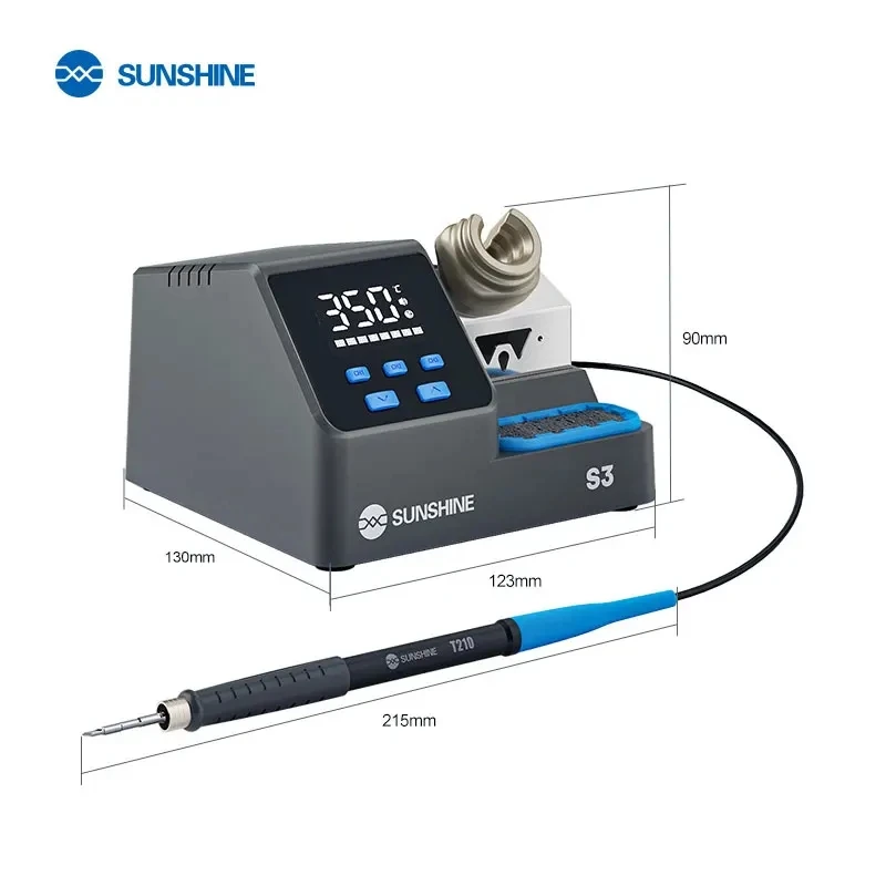 SUNSHINE S3 Soldering Station LED Digital Adjustment Auto Sleep 2s Quick Heating JBC 210 Micro Electronic Repair Welding Tools
SUNSHINE S3 Soldering Station LED Digital Adjustment Auto Sleep 2s Quick Heating JBC 210 Micro Electronic Repair Welding Tools